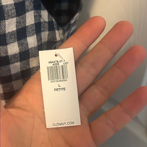 Old Navy Navy and White Plaid Dress  A - Picture 2 of 5